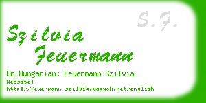 szilvia feuermann business card